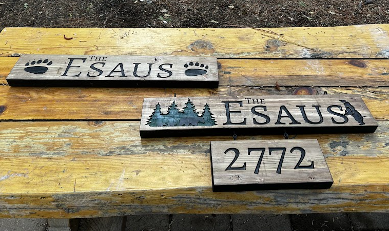 Example Sign 2 - House sign with last name